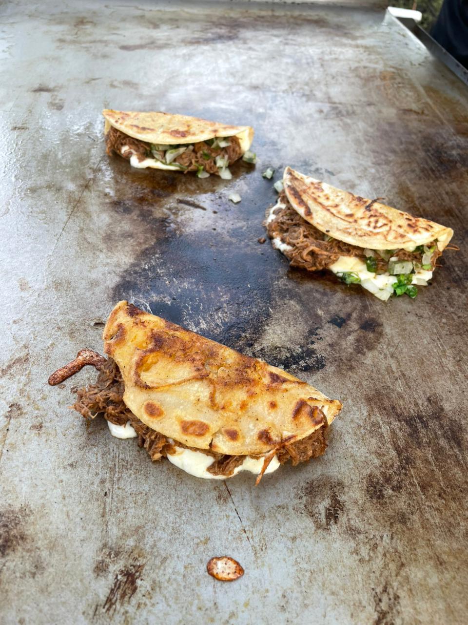 Tacos en la parrilla